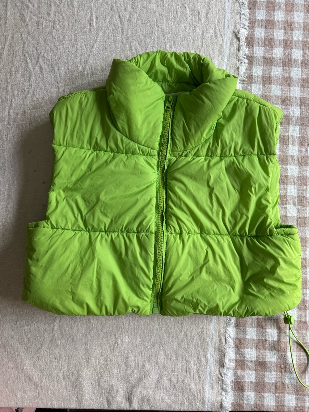 Better Be Neon Green Puffer Vest for Kids